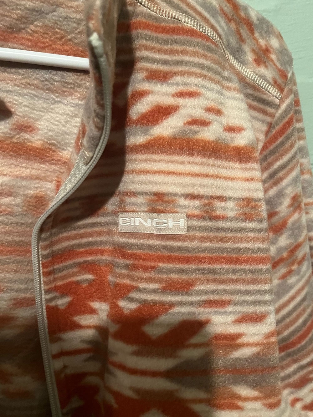 Cinch Women's Rust & Cream Aztec Fleece Jacket